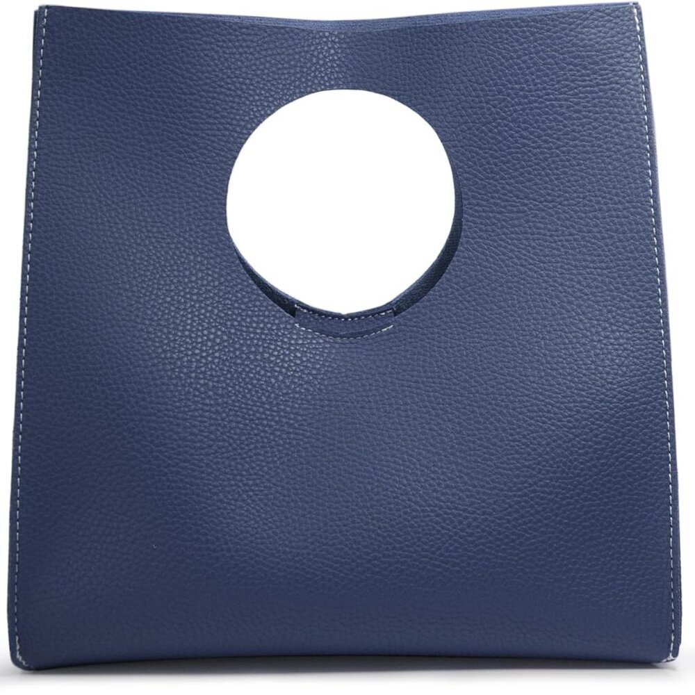 Vintage Minimalist Style Soft Pu Leather Handbag Clutch Small Tote